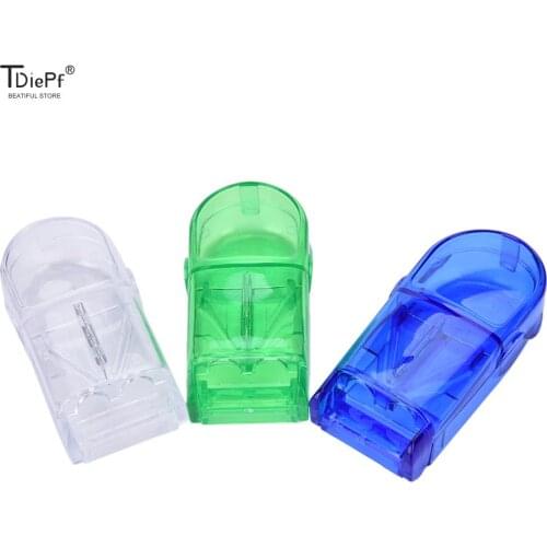1Pcs Portable Pill Cutter Box Convenient Storage Box Tablet Cutter Splitter Medicine Pill Holder Pill Cutter Pill box