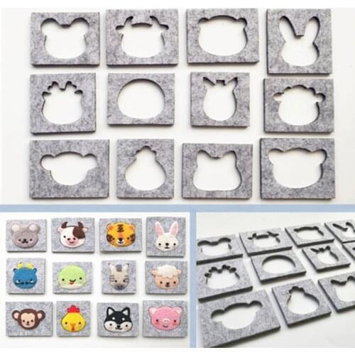 5pcs Animal Needle Felting Wool Felt Mold DIY Craft Embroidery Tool Sewing Accessory Starter Woolen Felt Stencil Applique Making