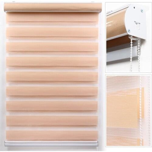 Free Shipping Zebra Blinds Bouble Layer Roller Blinds for Custom Size Zebra Blinds Curtains Waterproof UV Resistant JR1001