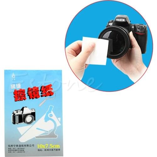 OOTDTY 1pc 50 Sheets Soft Camera Lens Optics Tissue Cleaning Clean Paper Wipes Booklet