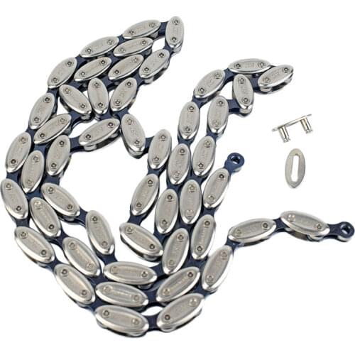 FSC Bike 100 Links Chain Fixed Gear Bicycle Single Speed Chain Replacement For Universal Speed System Oval Shape Cycling Chinas