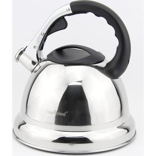 Ausroland - stainless steel whistling kettle, large size, Induction water teapot, 4.5 L