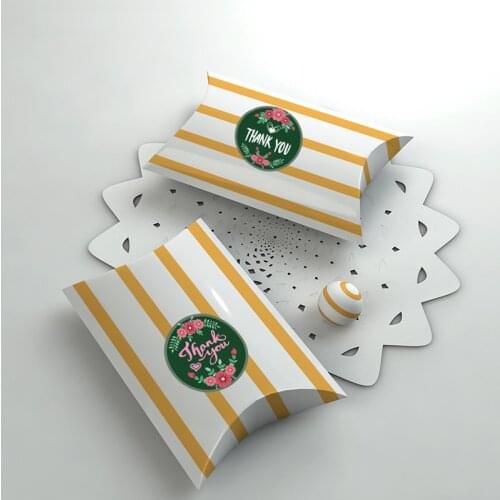 Floral Thank You Stickers Roll 500-Count Stickers Round for Wedding Birthday Party Favors Holiday Celebration Decor JS22