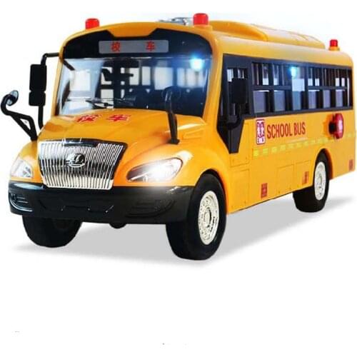 Big Size Children School Bus High Quality Toy Model Inertia Car with Sound Light for Kids Toy