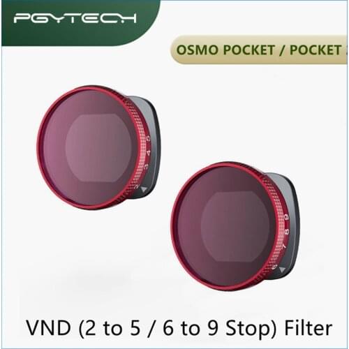 PGYTECH VND Filter 2 to 5 & 6 to 9 Stop Original Accessories for Reduce Light Entering Choose Exposure Increase Motion Blur