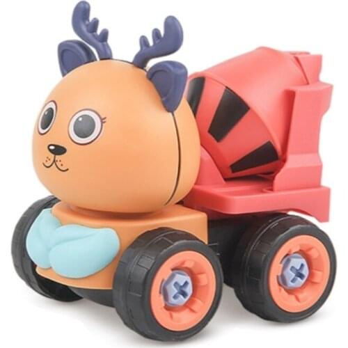 Nut Disassembly Screwing Blocks Deer Mixer Truck Children Puzzle Toys Car
