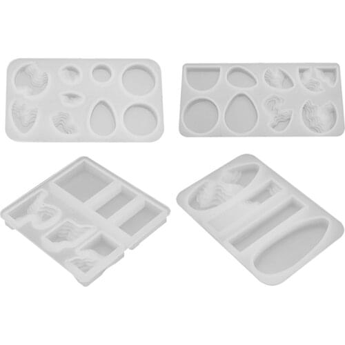 Geometric Silicone Mold Dried Flower Pendant UV Epoxy Resin Molds Mould DIY Jewelry Making Tools Accessories