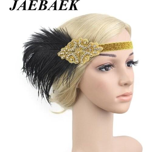 JAEBAEK Gold 20s Headpiece Vintage 1920s Flapper Headband Great Gatsby