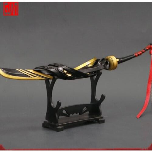 Game Sword Weapon Model Forever Robbery-infinite Yin And Yang Game Joint Demon Sword All-metal Crafts Keychain Pendant