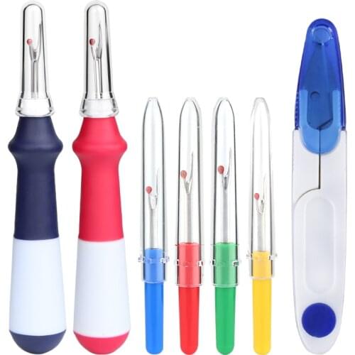 LMDZ 7Pcs Sewing Tools Sharp Stitches Removed Tool Safe Plastic Handle Thread Cutter Seam Ripper Cross Stitch Thread Cutter