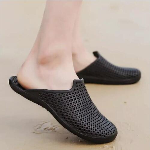 Mens Flip Flops Summer Slippers Unisex Beach Sandals Hollow Out Casual Breathable slippers Flats Shoes Outdoor Flat Shoes jjk