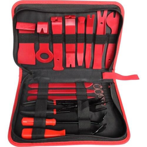 Car Disassembly Tool Kit 19Pcs Auto Car Audio Radio Door Panel Clip Pliers Fastener Remover Pry Repair Hand Tool