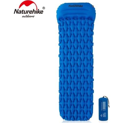 Naturehike Air Bag New Hand Press Inflating Camping Mattress Ultralight Outdoor Hiking Tent Mats Sleeping Pad With Pillow