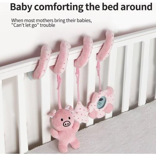 2021 NEW Baby Bed Hanging Toy Hanging Spiral Rattle Cart Pendant Interactive Early Education Tool Newborn Stroller 0-3 Years Old