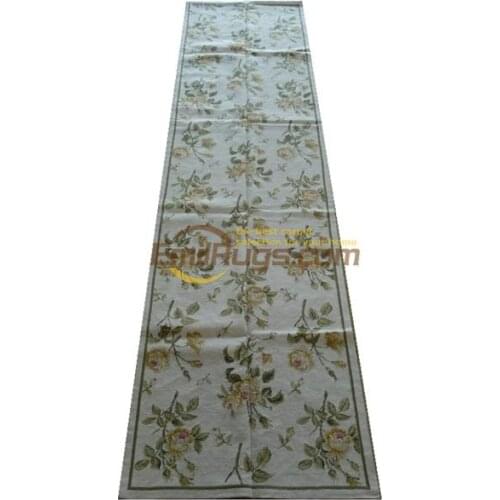 New Unique 100% Wool Hand-made Needlepoint runner Carpet Knitted Home Decore woven floor Rectangular Natural Sheep Wool