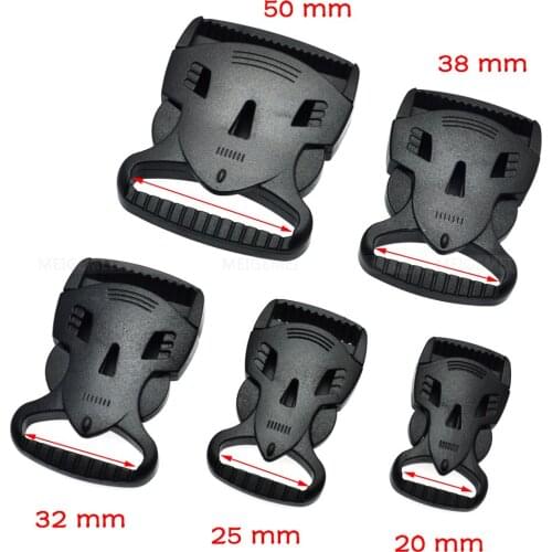 Plastic Side Release Buckles Dual Adjustable Slim waist Molle For Tactical Backpack Dog Straps Webbing 20mm 25mm 32mm 38mm 50mm