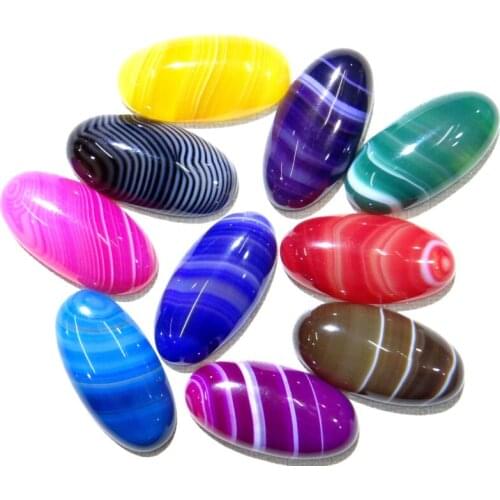 30*15mm Natural stone Quartz crystal lapis aventurine Turquoises Cabochon Pendant for diy Jewelry making necklace Accessories S9