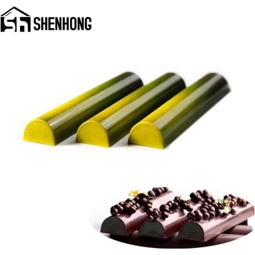 SHENHONG Polycarbonate Chocolate Moulds Long Strip Candy Molds Confectionery Dessert Bake Tray Pastry Tools Kitchen Bakeware