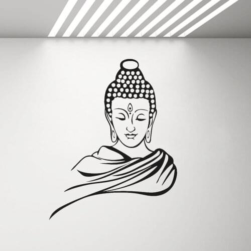 Religion Stickers Buddha Vinyl Wall Sticker Home Decor Living Room Buddhism Meditation Wall Decals Bedroom Wallpaper A030