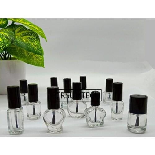 5ml Glass Nail Polish Bottle Makeup Tool Polish Empty Cosmetic Containers Nail Glass Bottle with Brush F1487
