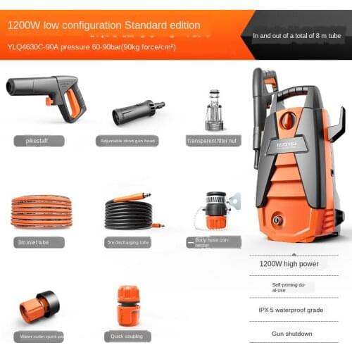 220V High Pressure Car Washing Machine Household Car Washer Water Pump Automatic Washing Machine Portable Water Gun Car Washer