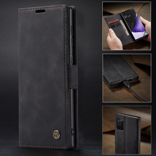 Vintage Leather Wallet Cases For Samsung Galaxy S8 S9 S10 Note10 S20 S21 Plus Note20 Ultra A42 A51 A71 Flip Magnetic Phone Cover