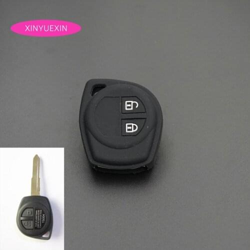 Xinyuexin Silicone Car Key Cover FOB Case For Suzuki Swift SX4 ALTO VITARA 2Buttons Remote Key Case Car Styling