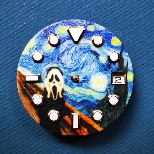 Starry sky full night light Seiko0 diving modified accessories samurai SKX007 abalone large MM small MM