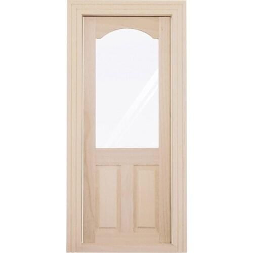 1:12 Dollhouse Miniature Door Wooden Furniture Doll House Christmas Decorations Mini Door Color DIY Toy Children Gift