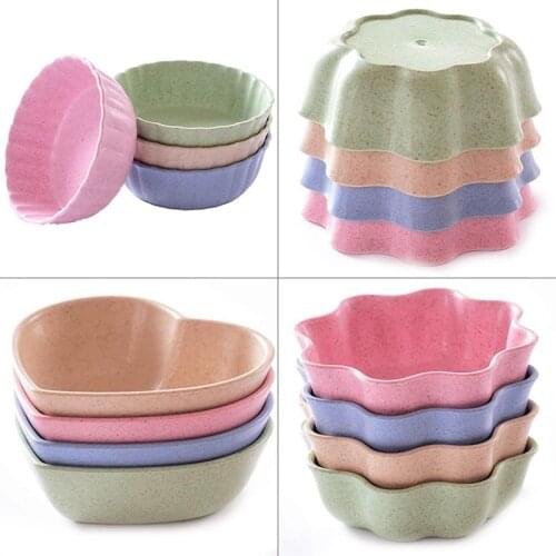 1Pcs Household Soy Tomato Sauce Salt Vinegar Flavor Spices Plate Wheat Straw Seasoning Dish Tableware Small Breakfast Dish