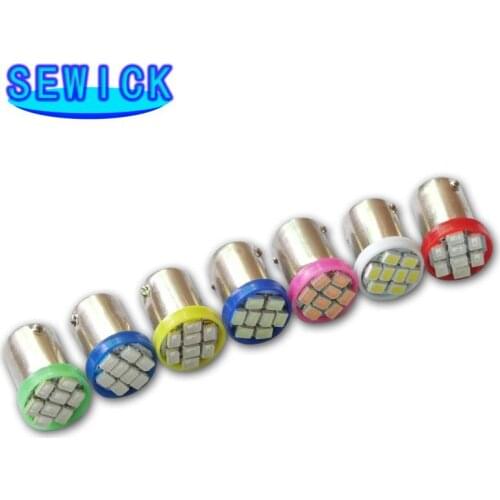 100X Car Auto LED BA9S 8SMD 3020 LED 6523 1895 H6W T4W 8 led smd 1206 Wedge LED Light Bulb Lamp White DC 12V free shipping