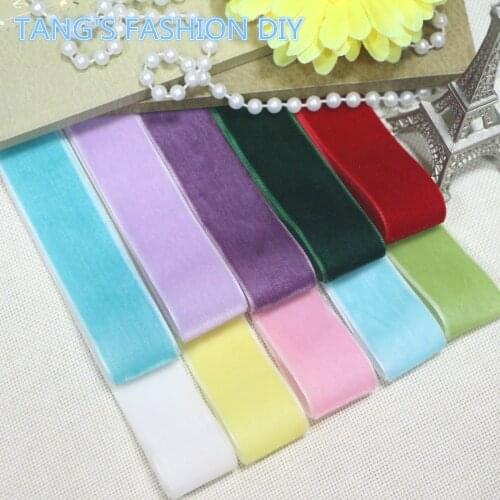 12 Yards/Set----High Quality 2.5CM Velvet Ribbon Set (CAN CHOOSE COLOR)