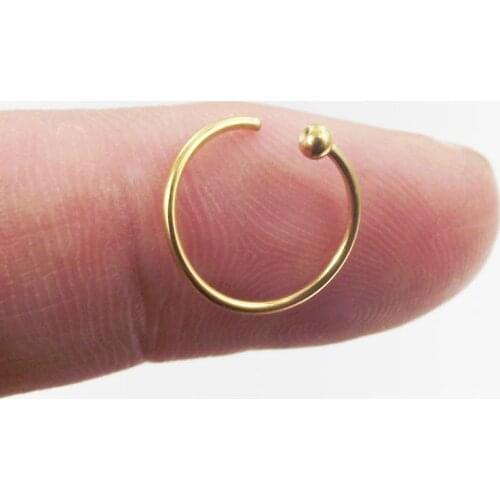 2 Pieces 20G 0.8mm Nose Rings Circular Barbells Nose Ring Lip BCR CBR Septum Labret Helix Piercing Cartilag Studs