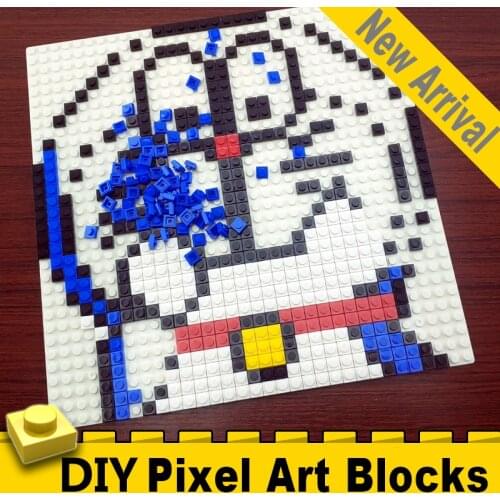 32x32 Dots Isometric Pixel Art Bricks 1x1 Mini Square Building Blocks Wall portraits DIY Home Decoration Compatible With L*goeLY