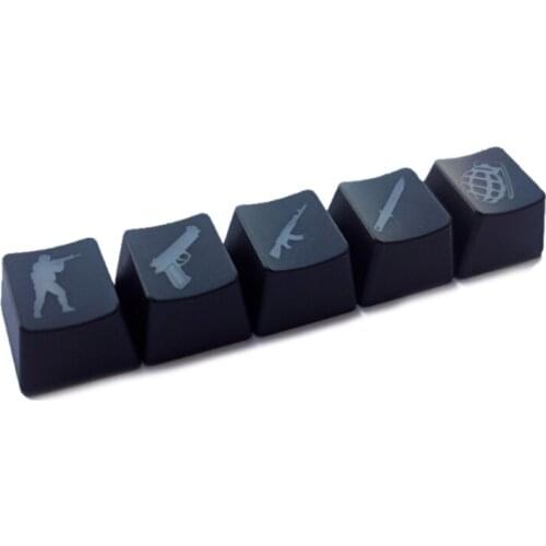 5Pcs OEM R4 Profile ABS Backlit Keycap Gaming Keycaps Key Button Keycaps ABS for cherry MX Mechanical Keyboard CS GO