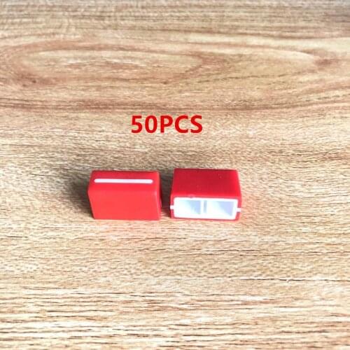 50pcs vertical potentiometer faders knobs caps / horizontal Push fader knob cap soft knob cap for RANE TTM-54 56 57 61 62 68 red