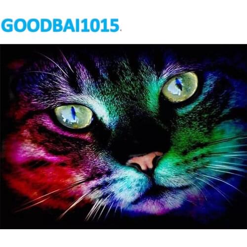 5D DIY Diamond Painting Animal Square/Round Diamond Embroidery Full Mosaic Cross Stitch Kits Room Decor Cat Handmade Gift