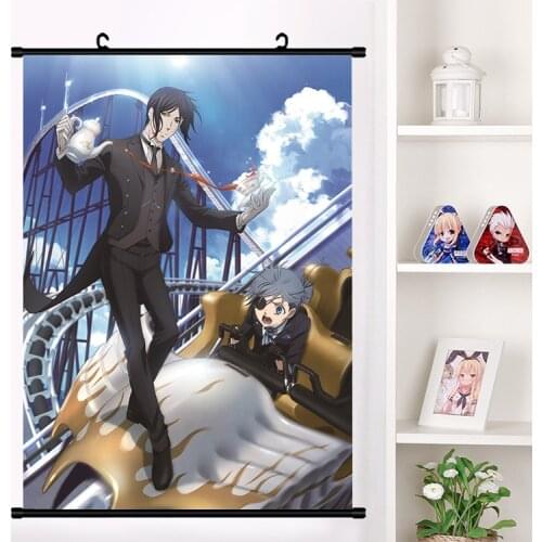 Anime Black Butler kuroshitsuji Ciel Phantomhive Wall Scroll Mural Poster Wall Hanging Poster Otaku Home Decor Collection