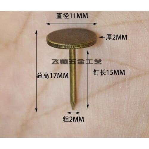 Hardware accessories 11mm*17mm upholstery tacks decorative tacks Decorative Decoration Sofa Nail Round Nail