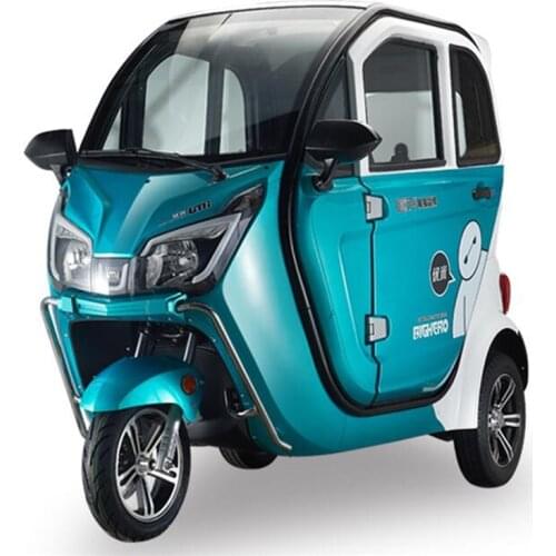 High Speed Luxury Adult Electric Tricycle Solar Mini Car Mobility Scooter Electric Vehicle With 3 People Seats Capacity
