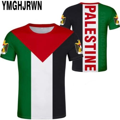 PALESTINE male t shirt custom made name number palaestina t-shirt PLE nation flag tate palestina college print photo clothing