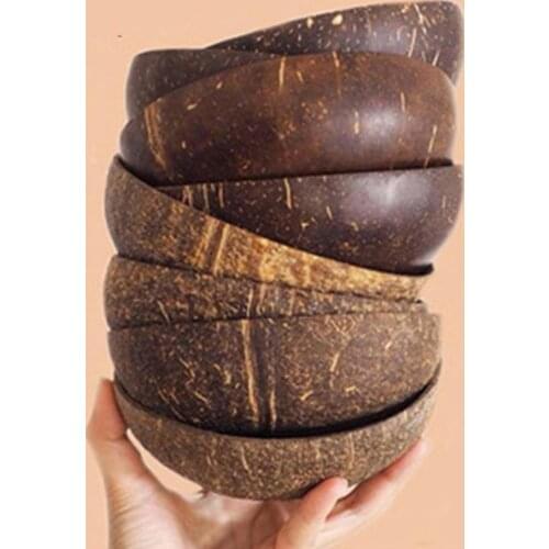 Jumbo Coconut Bowl 100% Natural Handmade Salad Rice Fruit Bowl Craft Decoration