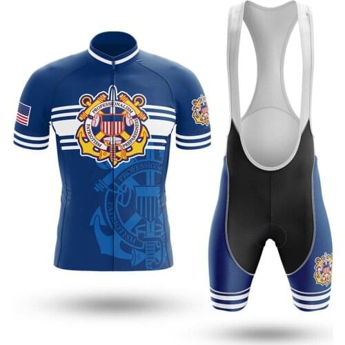 U.S. Coast Guard Summer Cycling Jersey set Maillot Ropa Ciclismo Cycling Bicycle Clothing MTB Bike Clothes Uniform Cycling Set