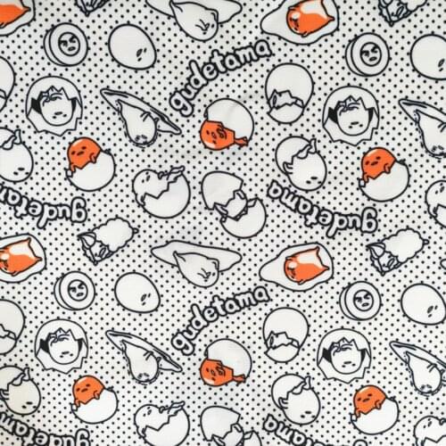 Cartoon Japanese Anime Gudetamas Polyster Cotton Fabric for Patchwork Tablecloth Cover DIY Sewing Material