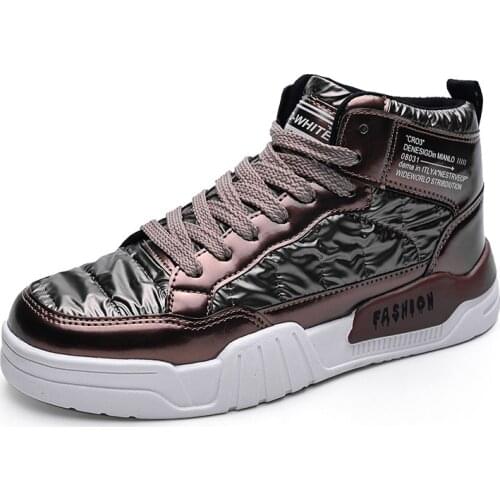 High-top Warm Men Casual Shoes Men Sneakers High Quality Lace-up Fashion Walking Shoes Breathable Thick Soft Sole Man Trainers