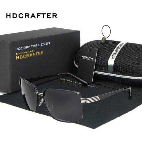 2017 Square Frame Sunglasses Men Black Coating Sun Glasses For Male Polarized Lens Brand Designer Retro oculos de sol masculino