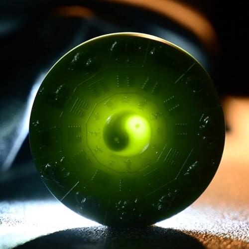 Natural 7A hetian green jade pendant Tai Chi Zodiac hand carved pendants necklace brand men women real jade jewelry jadeite