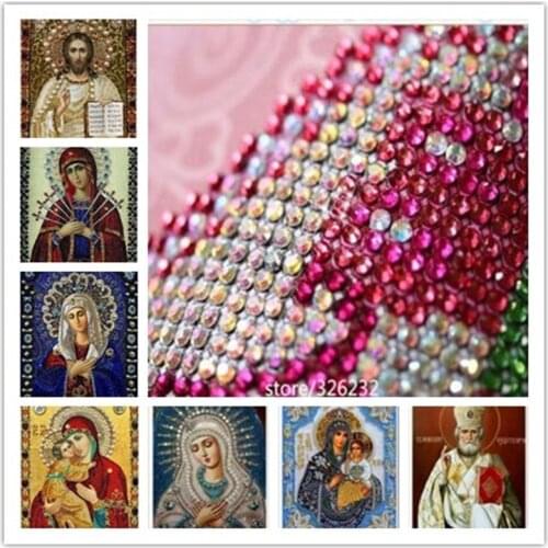 2017 5D Diy crystal Diamond Painting Cross Stitch kits Diamond Embroidery Diamond Mosaic Religious motifs Rhinestones Home Decor