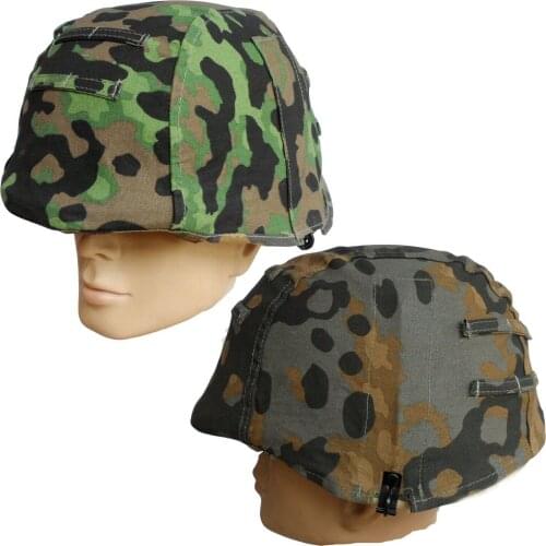 WWII German Canvas Camo Helmet Cover Fits M35 M40 Helmets High Quality Field Equipment WW2 Reproduction