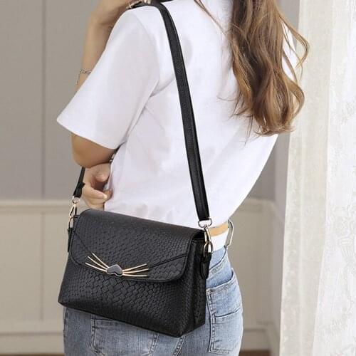 2021 New Womens Bags PU Leather Solid Color Soft Leather Fashion Messenger Bag Women Small Bags Women Shoulder Bags
